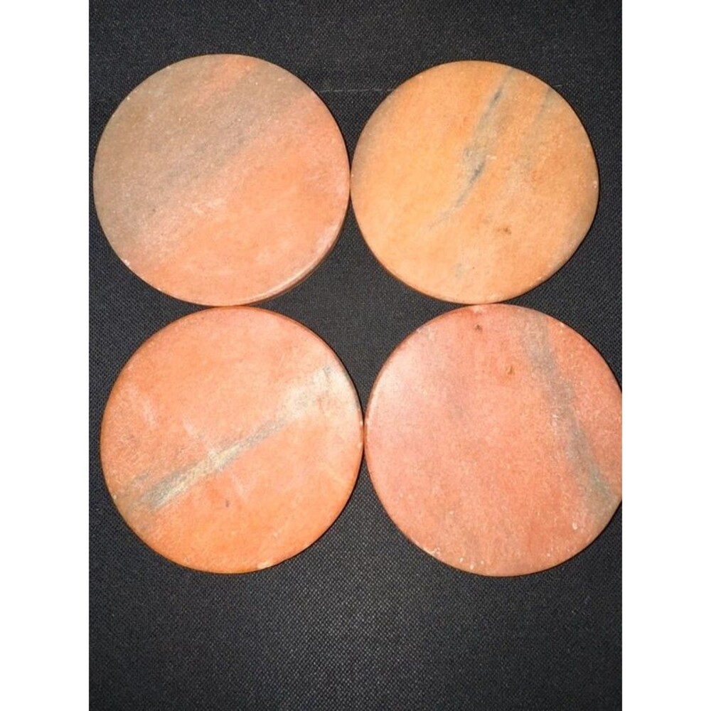 4pc Pink Marble Coasters